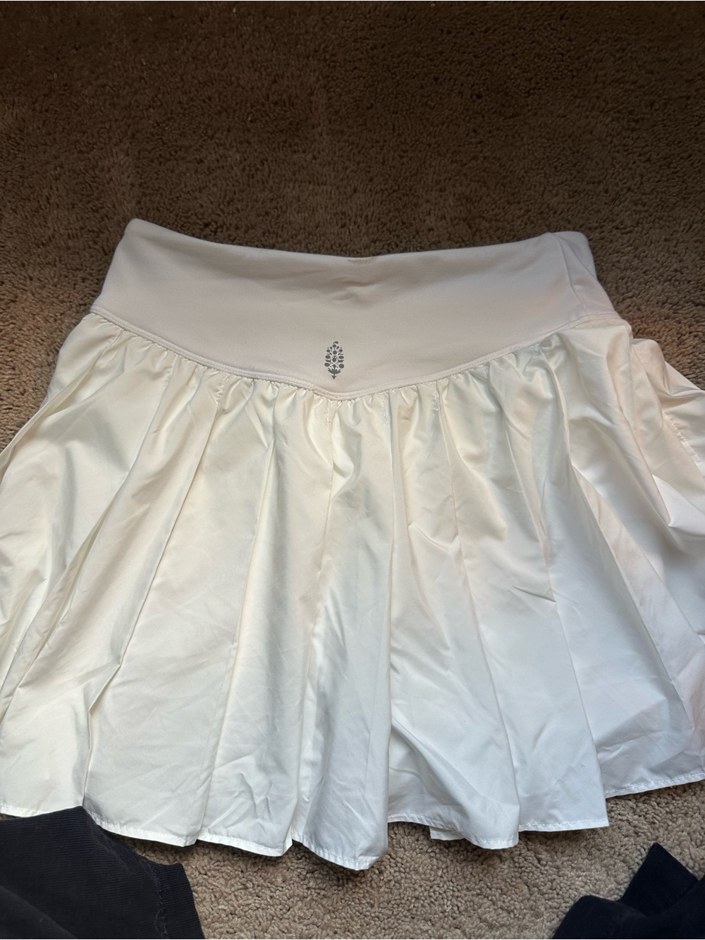 FP Movement White Athletic Pleated Skirt